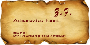 Zelmanovics Fanni névjegykártya